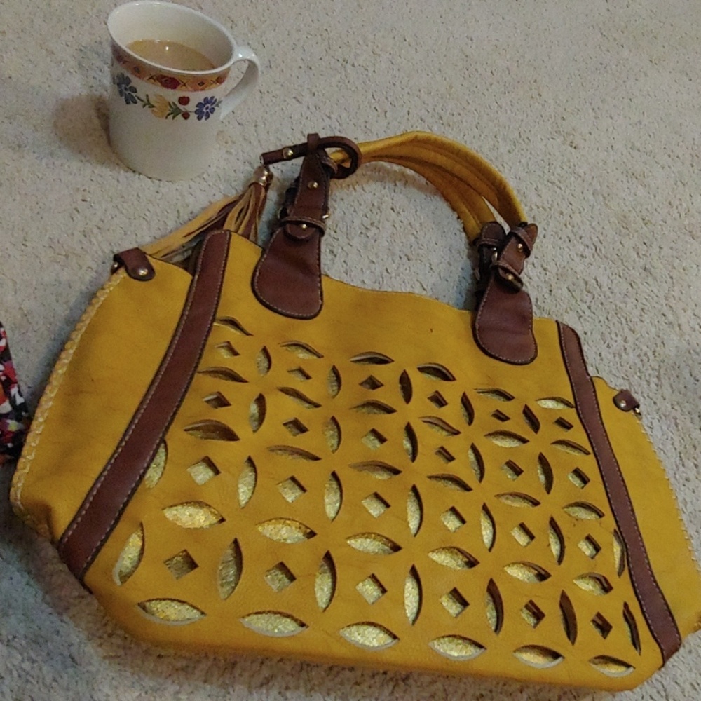 ☕Mustard yellow hobo bag - Picture 1 of 8